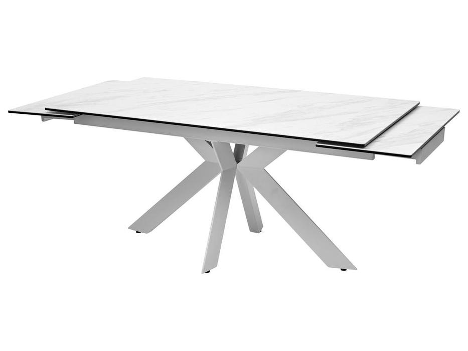 стол обеденный раскладной BELLUNO Megapolis  [DECDF1932TKL99WHT] белый мрамор матовый, белый