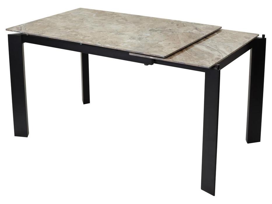 стол обеденный раскладной Corner Megapolis  [DECDF1932TKL99WHT] коричневый мрамор, черный