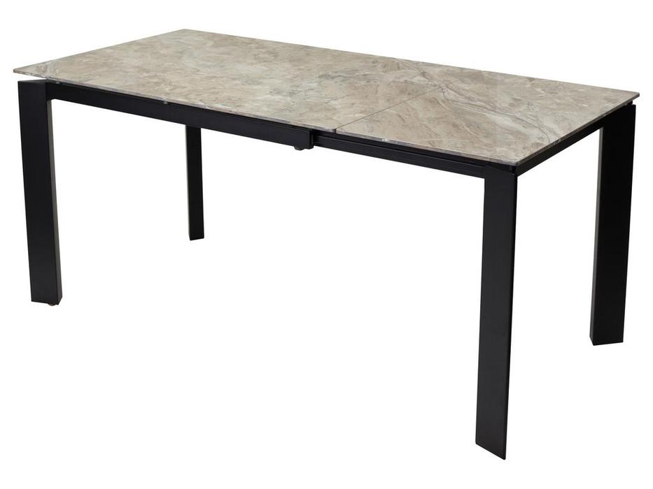 стол обеденный раскладной Corner Megapolis  [DECDF1932TKL99WHT] коричневый мрамор, черный