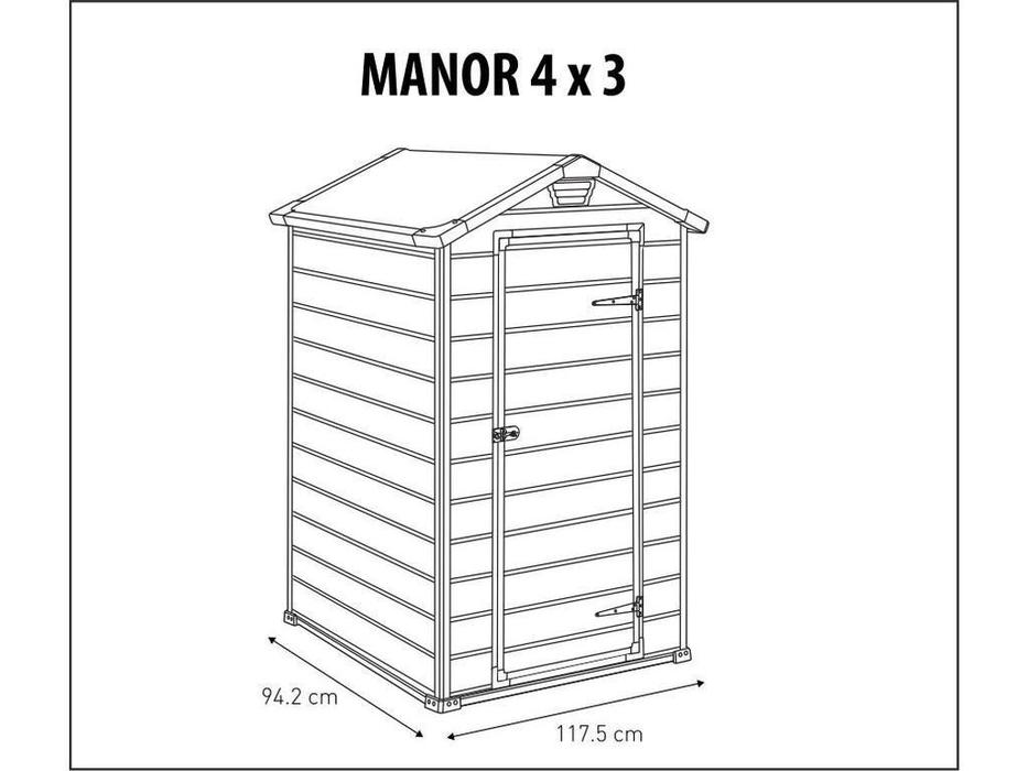 сарай хозяйственный пластиковый 4х3 Manor Keter  [17192190] серый