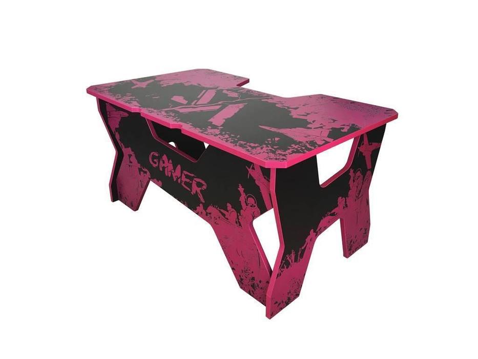 стол компьютерный  Gamer Generic Comfort  [Gamer2/VS/NP] черный, розовый