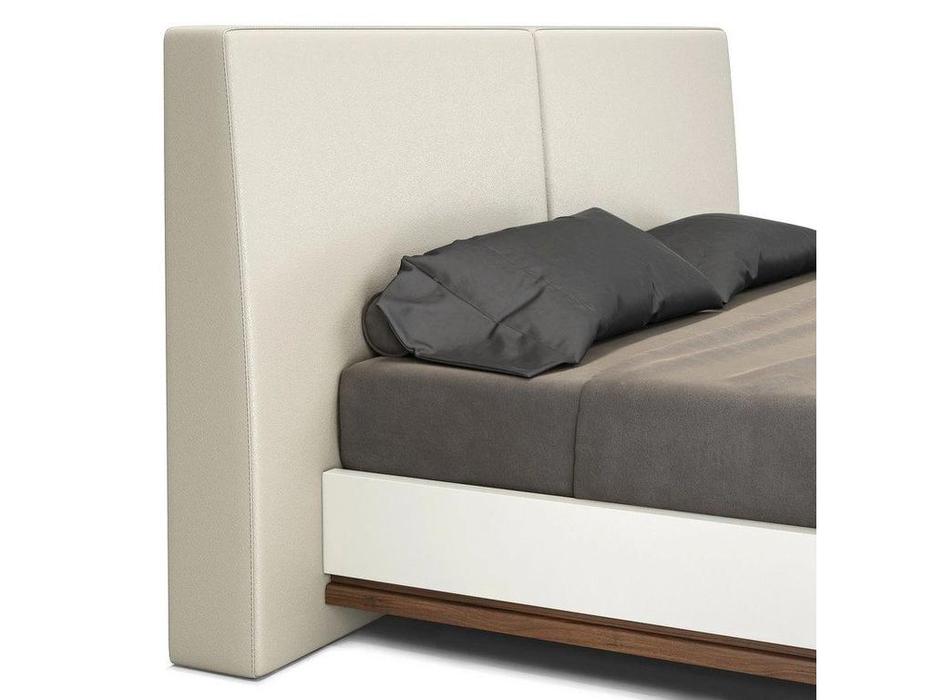 кровать двуспальная 160х200 Calpe Mod Interiors  [MDI.BD.CP.1] светло-серый/орех