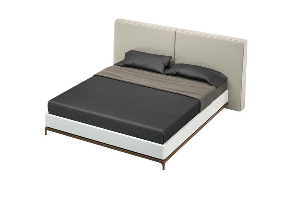 кровать двуспальная 180х200 Calpe Mod Interiors  [MDI.BD.CP.2] светло-серый/орех