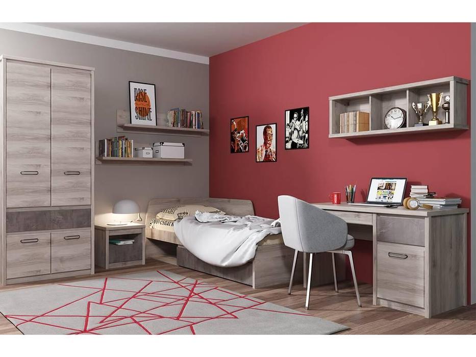 шкаф 2 дверный  Jazz Anrex  [657804] каштан, оникс