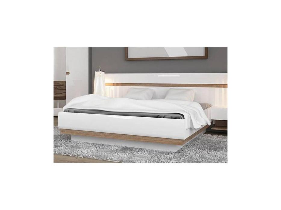 кровать двуспальная с подъемным механизмом Linate Anrex  [649469] белый, сонома