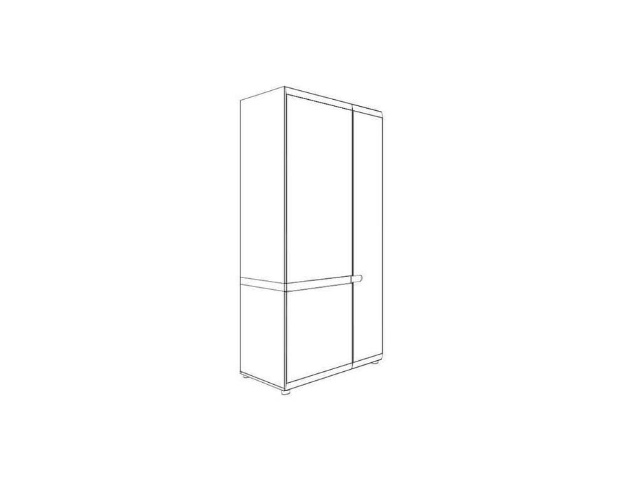 шкаф 2 дверный  Linate Anrex  [649369] белый, сонома
