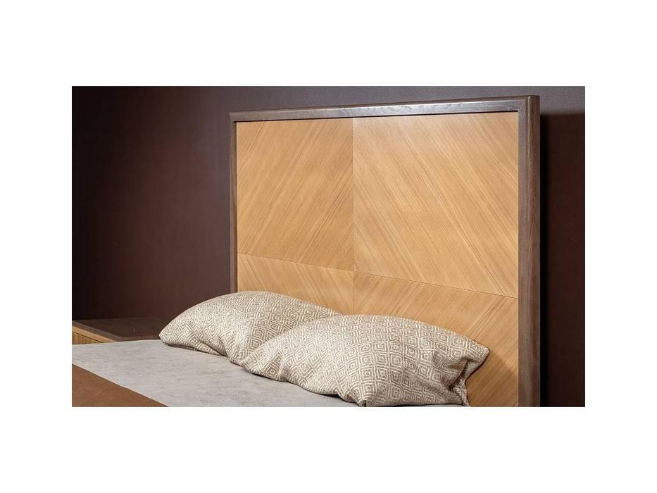 кровать двуспальная 160х200 Монте-Карло RFS  [G2160/ME/NG] дуб медовый, серо коричневый