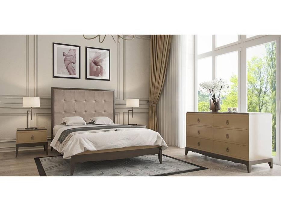 спальня арт деко  Монте-Карло RFS  дуб медовый, серо коричневый