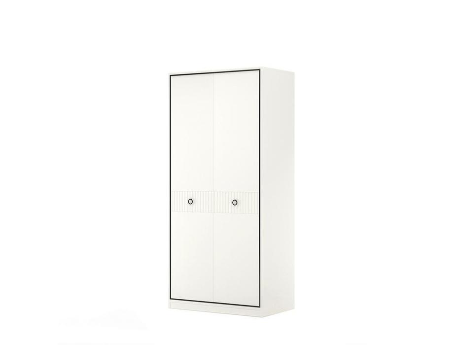 шкаф 2 дверный  Ницца RFS  [8002/L/BL/BL] молочный