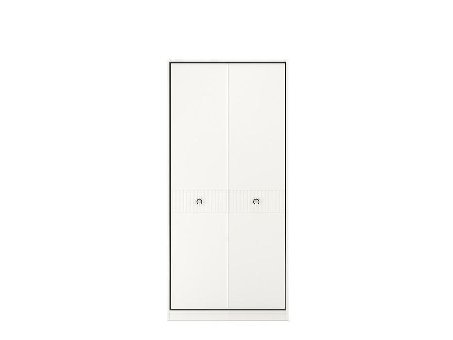 шкаф 2 дверный  Ницца RFS  [8002/L/BL/BL] молочный