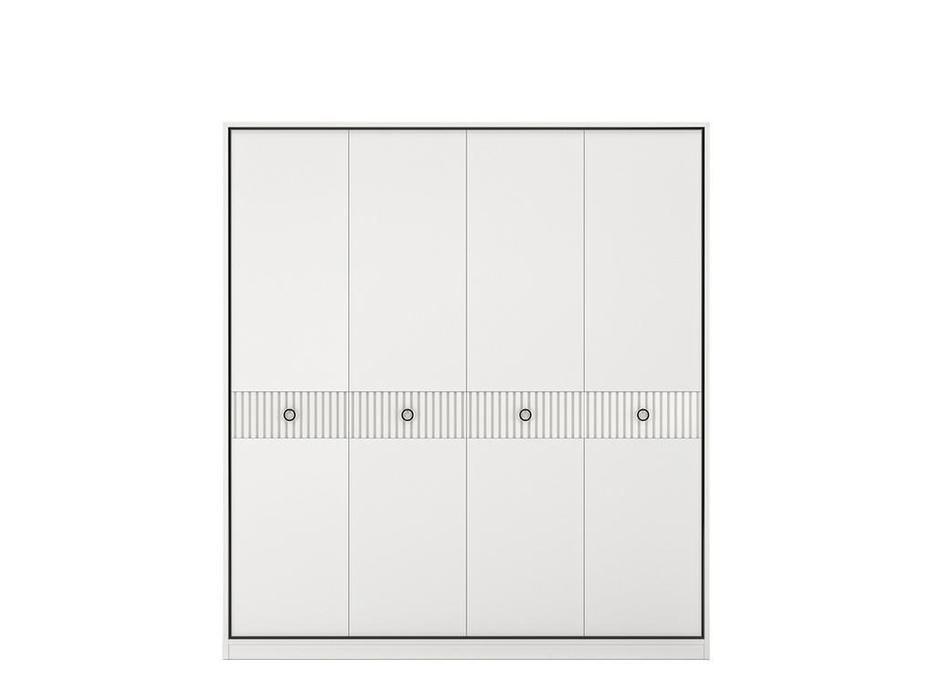 шкаф 4 дверный  Ницца RFS  [8004/L/BL/BL] молочный