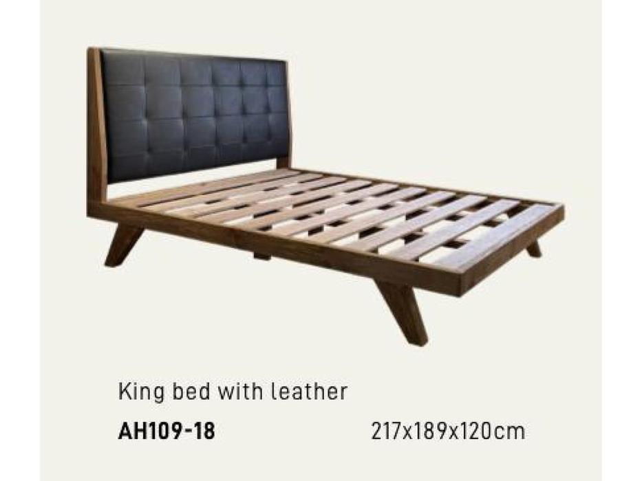 кровать двуспальная 180х200 Wooden Vintage Loft CUF Limited  [ AH109-18(180*200)] дуб