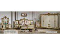 спальня барокко  Мона Лиза FurnitureCo  [5157] беж/золото