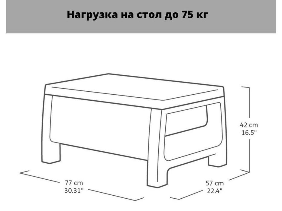 лаунж зона  Corfu set Keter  [17197361] коричневый