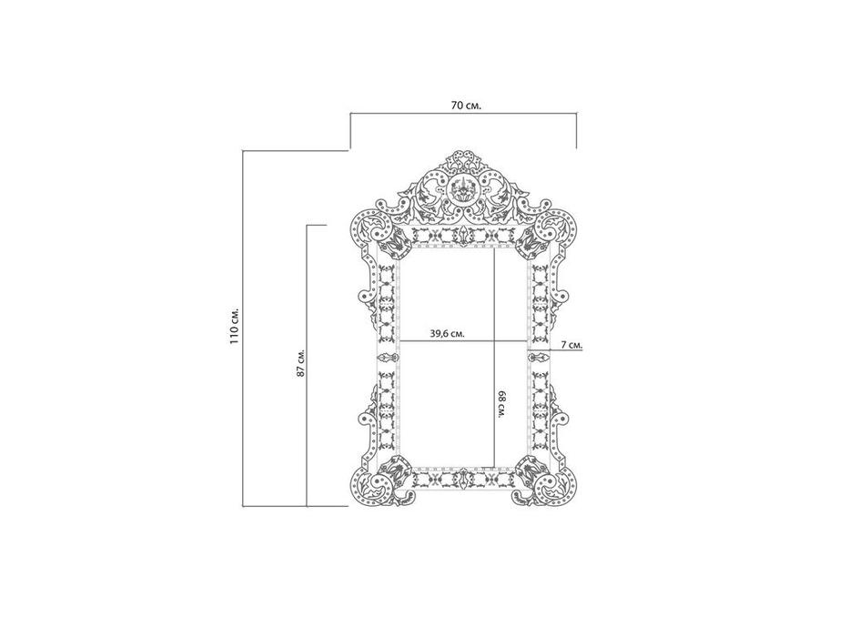 зеркало навесное венецианское Марджери Hermitage  [LHVM17] зеркальный