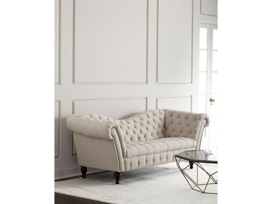 диван 3 местный не раскладной Рекамье Hermitage  [S1027 linen] бежевый