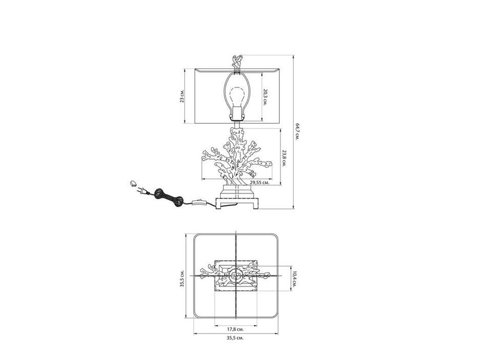 лампа настольная Гудзон: Hermitage [JJ10799-1A] (черный, золото)