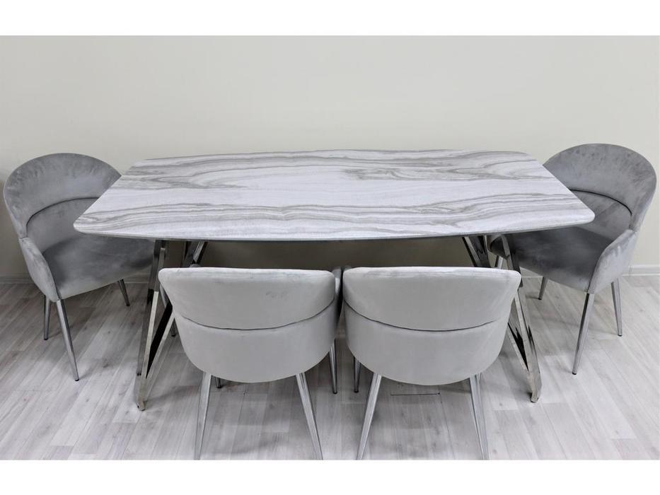 стол обеденный обеденный Соар Linhai Lanzhu  [F-1194casa] белый мрамор