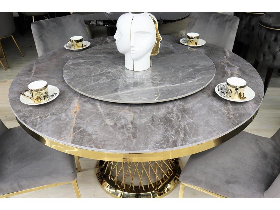 стол обеденный обеденный Мелоди Linhai Lanzhu  [DT-018.1casa] серый мрамор