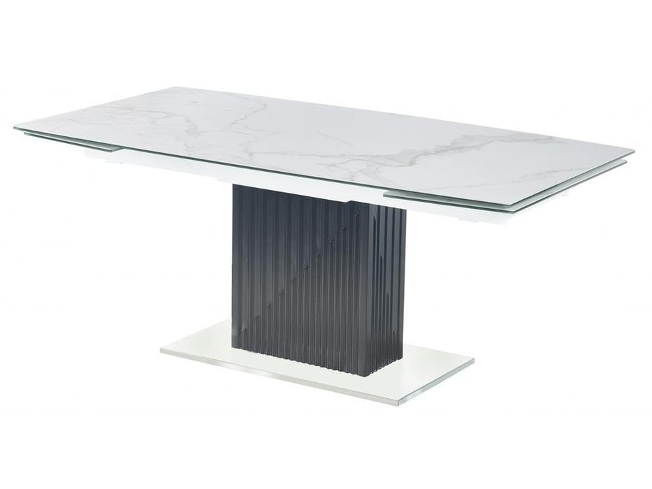 стол обеденный раскладной Хлое Linhai Lanzhu  [MC22027DTcasa] белый мрамор