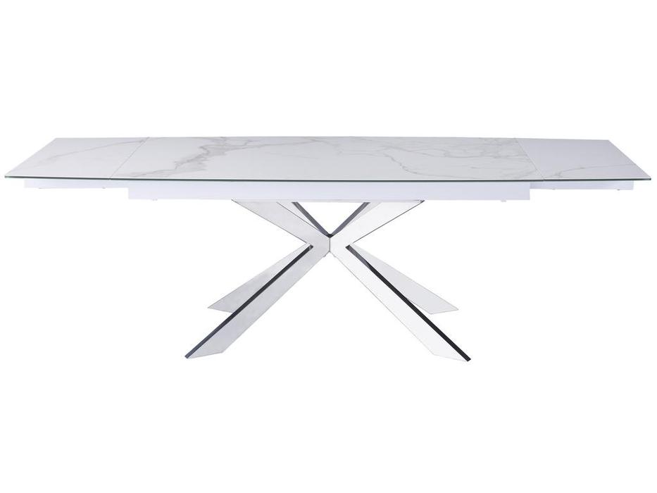 стол обеденный раскладной Иллюзион Linhai Lanzhu  [MC22026DTcasa] белый мрамор