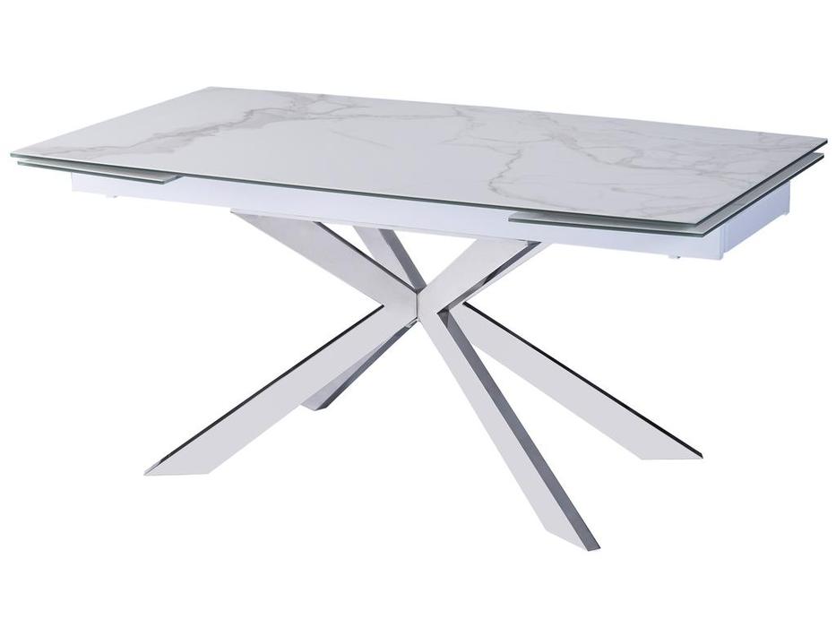 стол обеденный раскладной Иллюзион Linhai Lanzhu  [MC22026DTcasa] белый мрамор