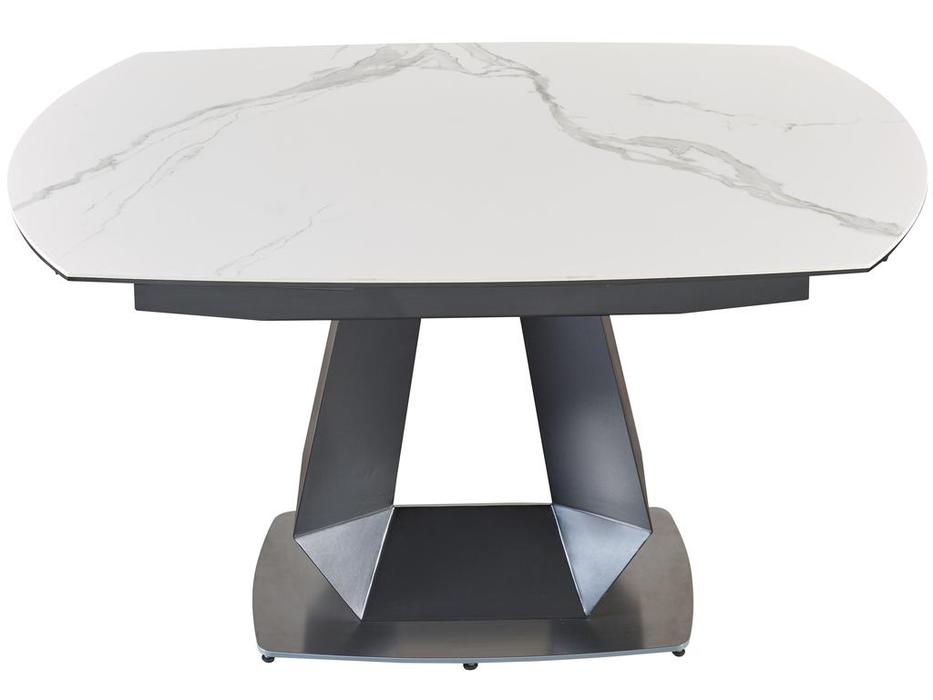 стол обеденный раскладной Даймонд Linhai Lanzhu  [MC22128DTcasa] белый мрамор
