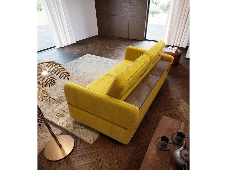 диван 3 местный раскладной, узкие подлокотники Марко SofTime  желтый