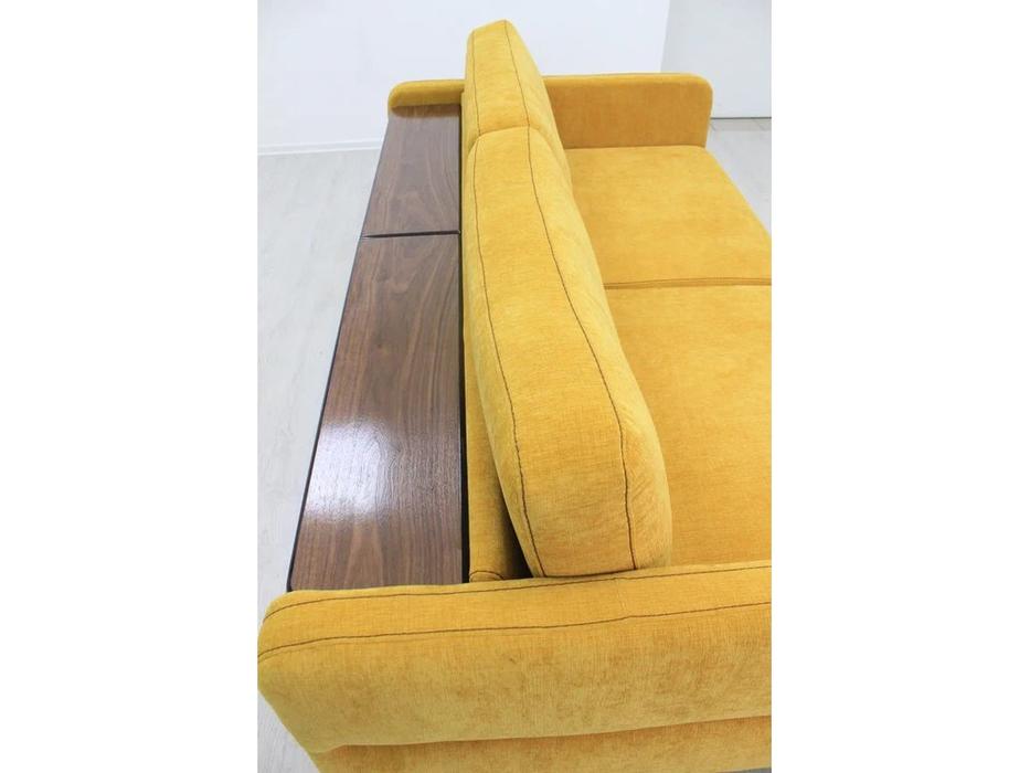 диван 3 местный раскладной, узкие подлокотники Марко SofTime  желтый