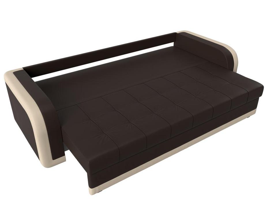 диван-кровать 3-х местный Марсель Лига Диванов  [110000] коричневый/бежевый