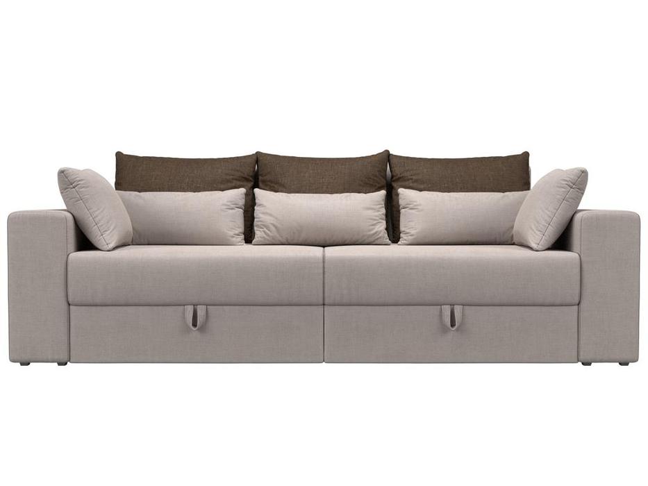 диван-кровать 3-х местный Майами Лига Диванов  [114662] бежевый/коричневый