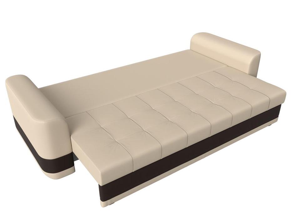 диван-кровать 3-х местный Честер Лига Диванов  [110247] бежевый/коричневый