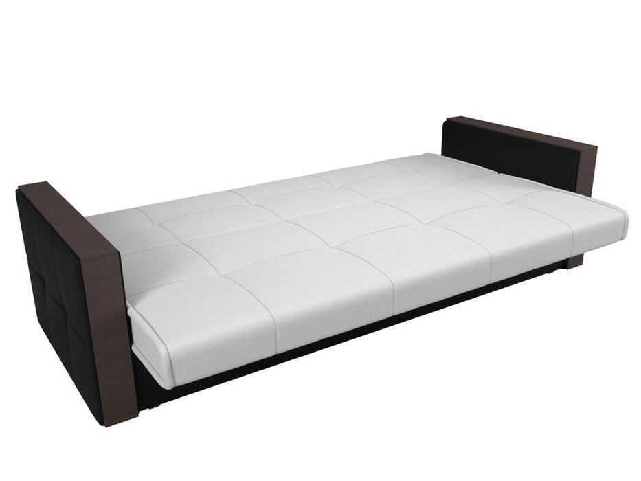 диван-кровать 3-х местный Валенсия Лига Диванов  [111064] белый/черный