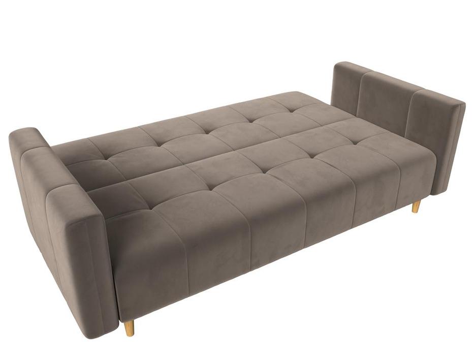 диван-кровать 3-х местный Вест Лига Диванов  [108714] коричневый