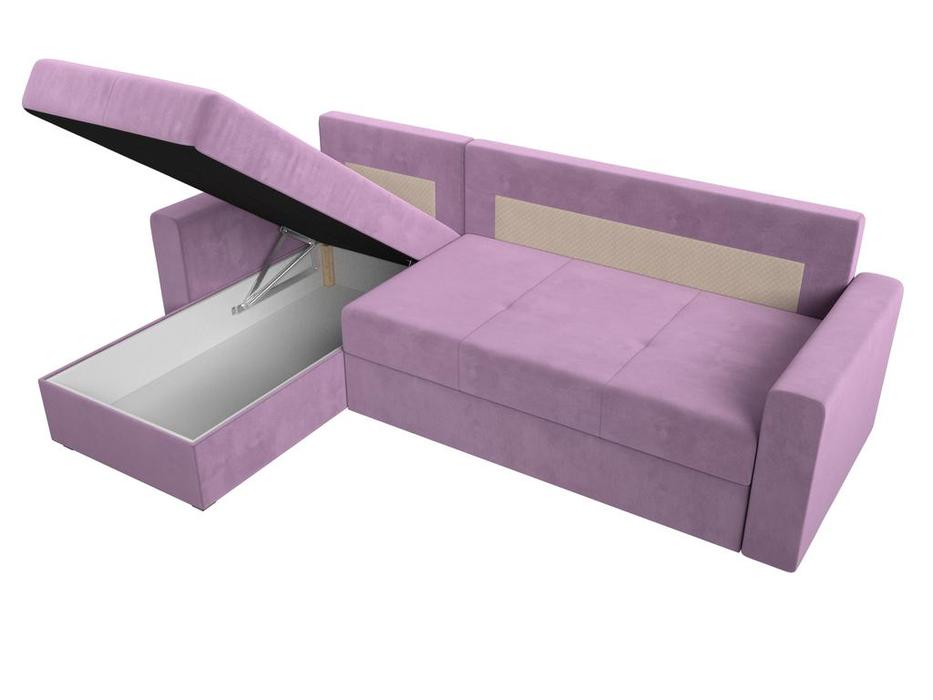 диван угловой  Верона лайт Лига Диванов  [114072] фиолетовый