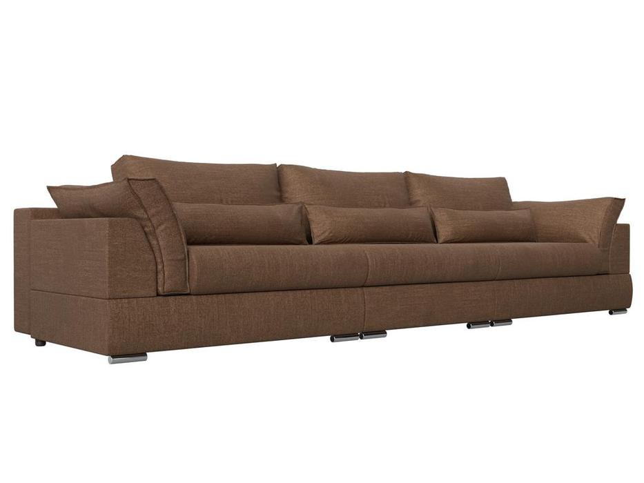 диван-кровать 4-х местный Пекин Long Лига Диванов  [118170] коричневый