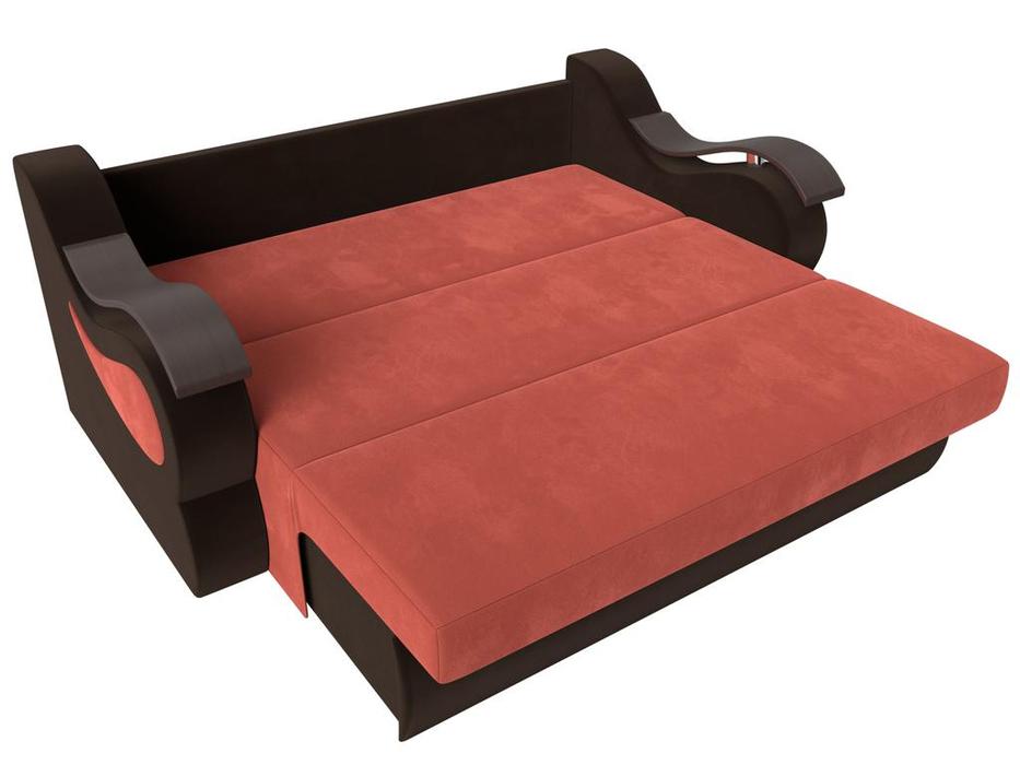 диван-кровать 3-х местный Меркурий 160 Лига Диванов  [111406] коралловый/коричневый