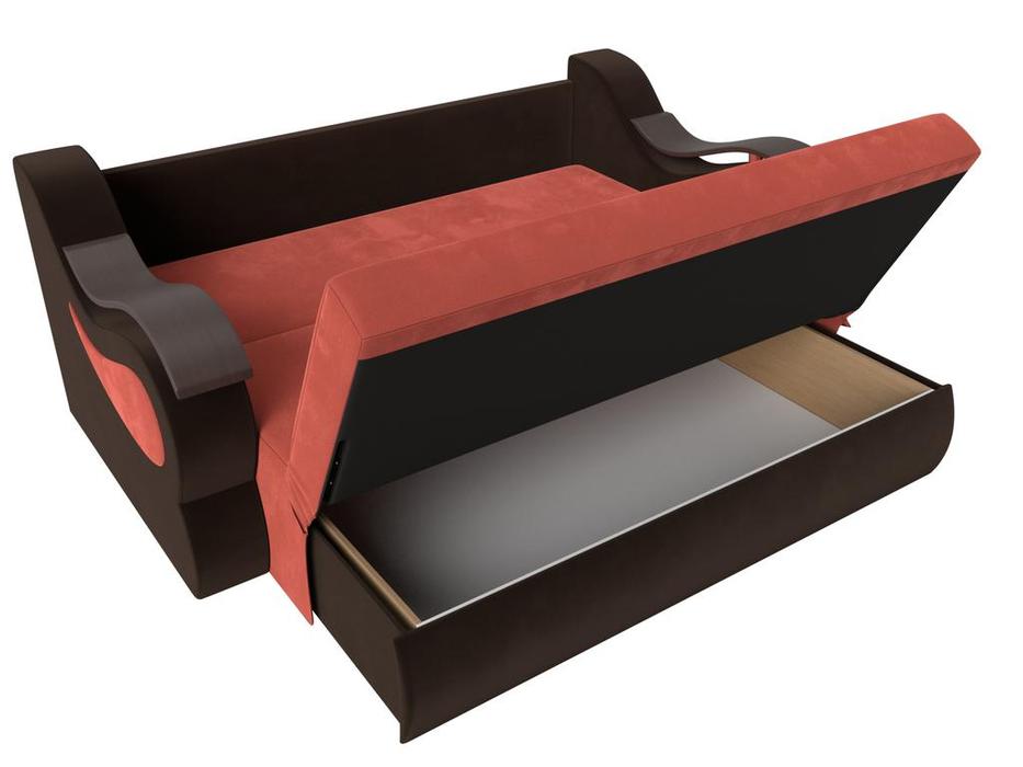 диван-кровать 3-х местный Меркурий 160 Лига Диванов  [111406] коралловый/коричневый