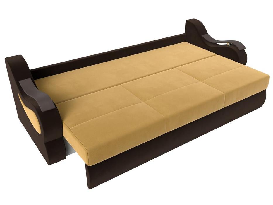 диван-кровать 3-х местный Меркурий Лига Диванов  [111356] желтый/коричневый