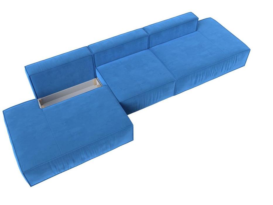 диван-кровать 3-х местный Прага Лига Диванов  [116662] синий