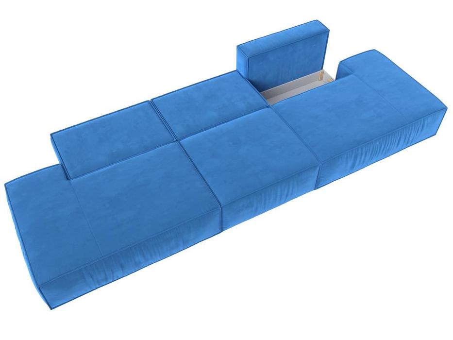 диван-кровать 3-х местный Прага Лига Диванов  [116662] синий