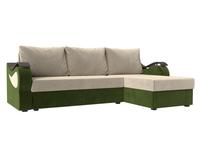 диван-кровать угловой Меркурий лайт Лига Диванов  [112966] бежевый/зелёный