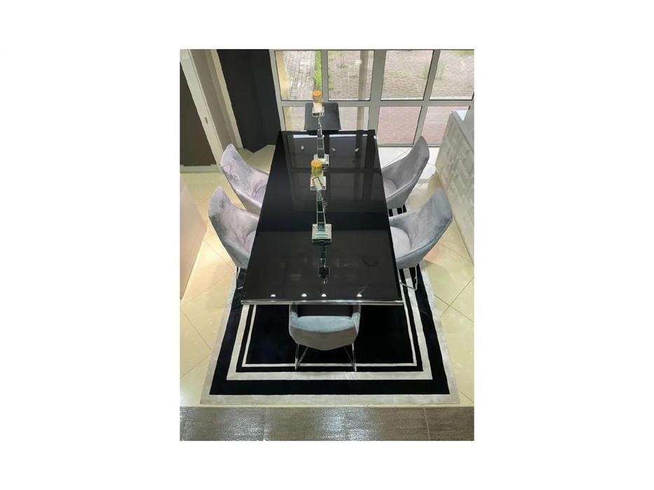 стол обеденный  Gloria Balhome  [425246] черный, серебро