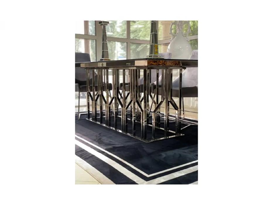 стол обеденный  Gloria Balhome  [425246] черный, серебро