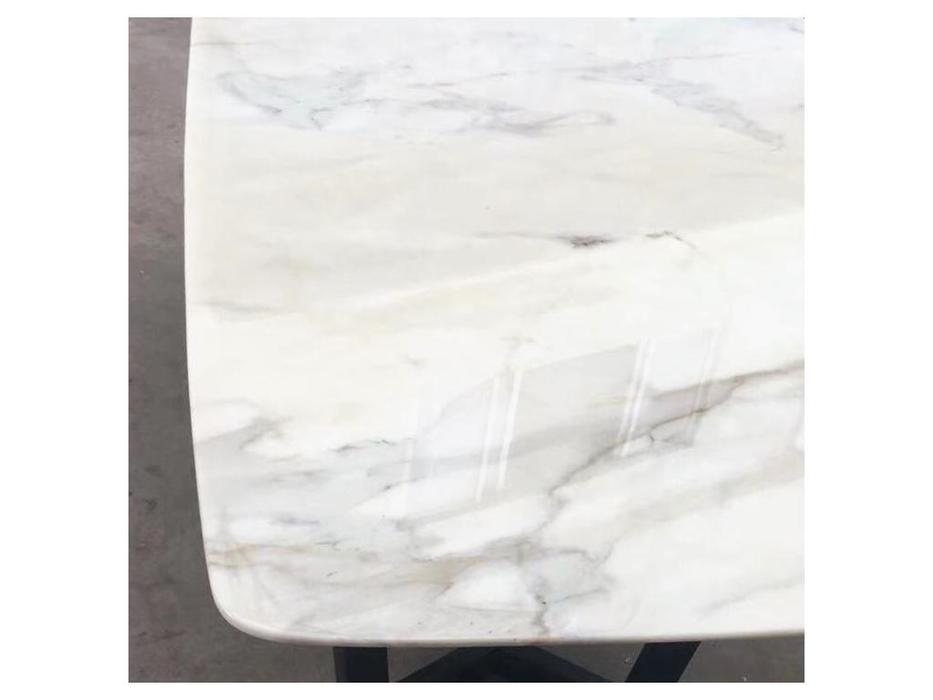 стол обеденный нераскладной Art Marble STG  [1123] белый мрамор, золото