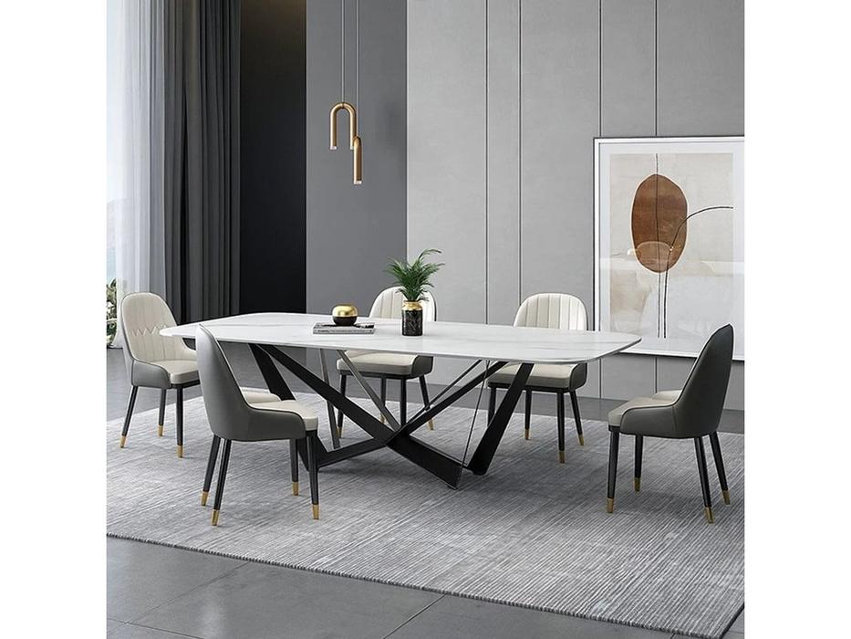 стол обеденный нераскладной Scorpio Marble B5809 STG  [4007] белый