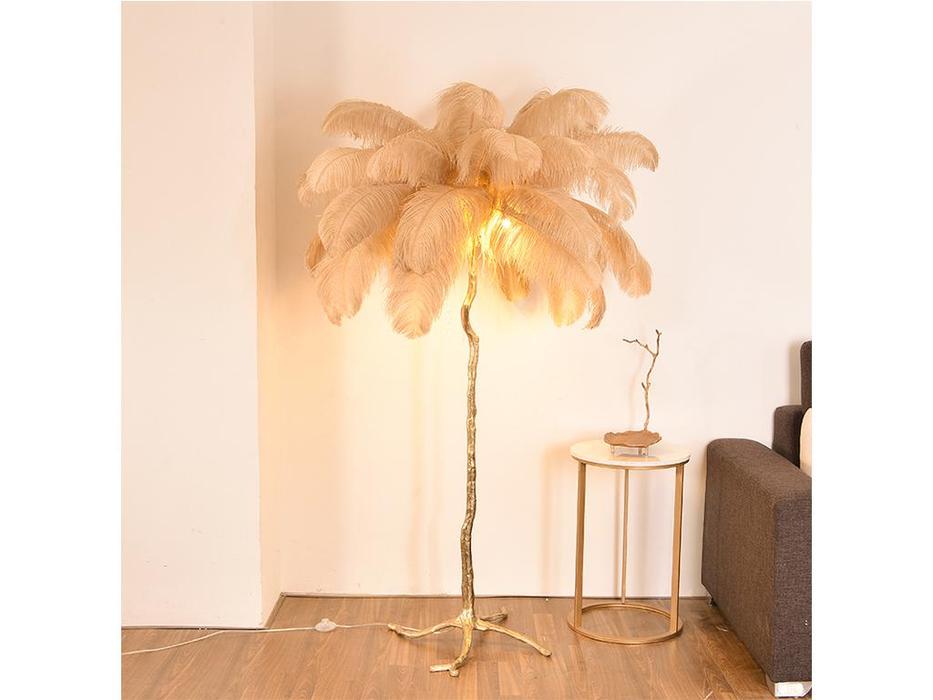торшер  The Feather Floor Lamp STG  [17719] белый, золото