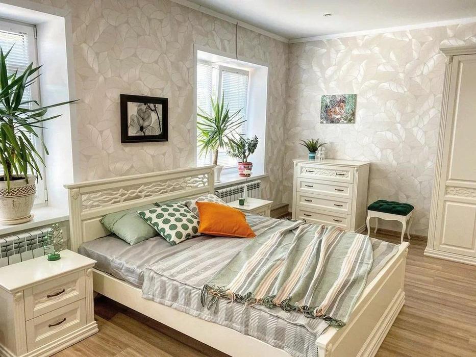 кровать двуспальная 140х200 Верона МастМур  ваниль