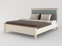 кровать двуспальная 180х200 с мягкой вставкой Римини МастМур  ваниль