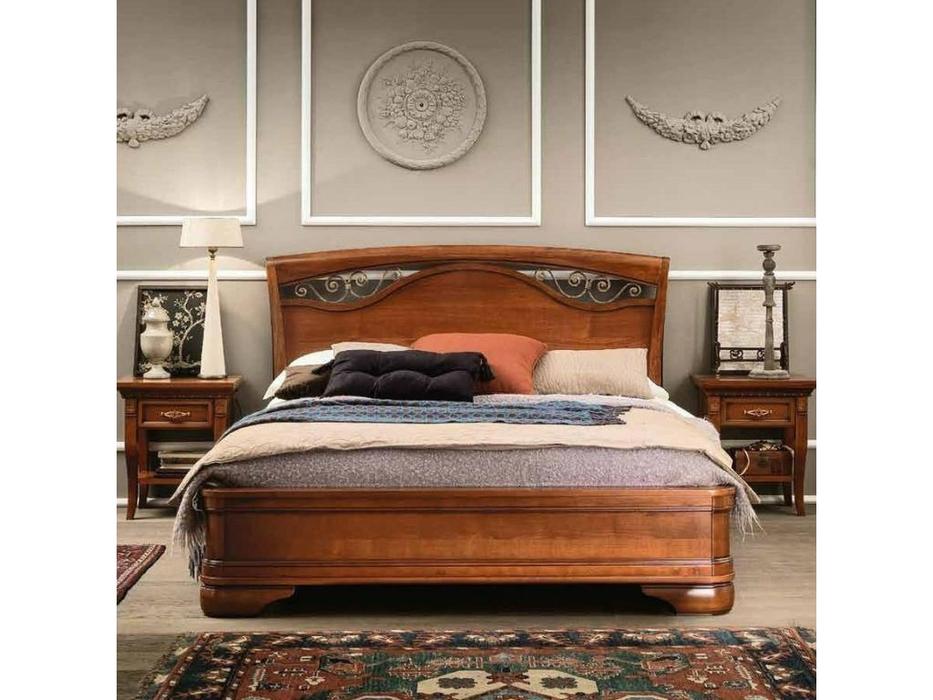 кровать двуспальная с ковкой 180х200 Palazzo Ducale Pramo  [71CI55LT] вишня
